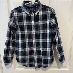 Janie and Jack Navy Plaid Men's Shirt
